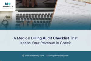 medical billing audit checklist process with patient records and billing review